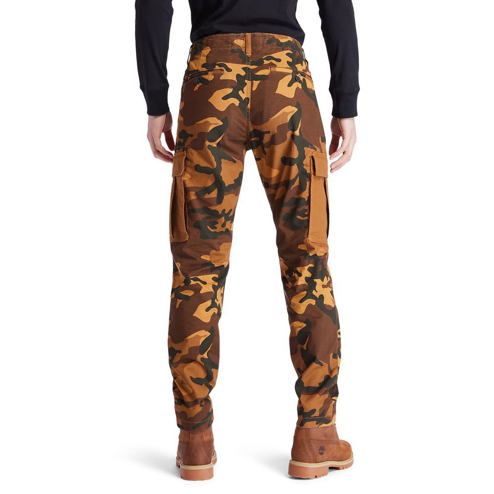 Calça Masculino - Timberland Lovell Lake Slim Tapered Camo Cargo - WEZDQ3658 - Marrom